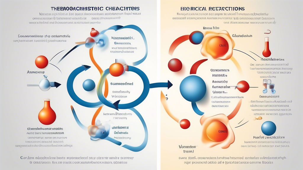 A diagram explaining the concept of thermochemistry, showing the energy changes that occur during chemical reactions. The diagram should include labels for