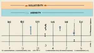 A concentration scale chart that measures density, with a focus on the point where the solution becomes saturated.