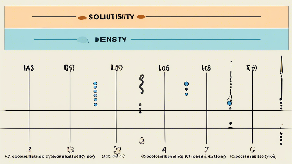 A concentration scale chart that measures density, with a focus on the point where the solution becomes saturated.